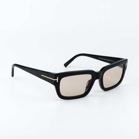 Tom Ford EZRA Women Sunglasses Black Brown Photochromic Rectangle FT1075 01E main image 8